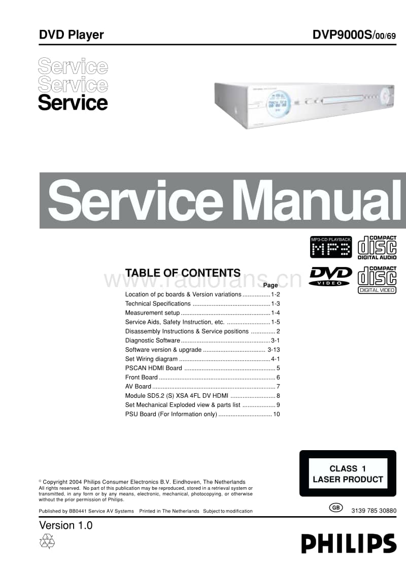 Philips-DVP-9000-S-Service-Manual电路原理图.pdf_第1页