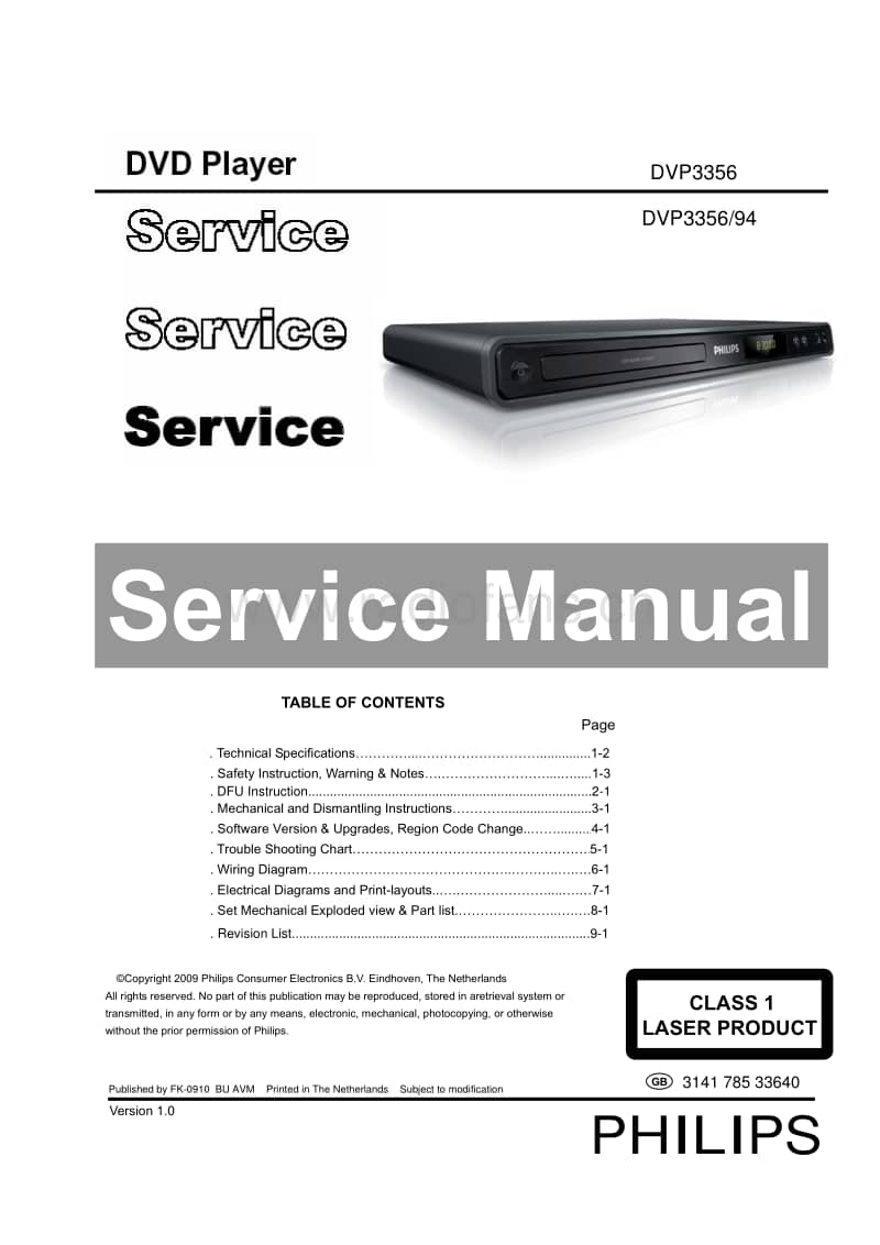 Philips-DVP-3356-Service-Manual电路原理图.pdf_第1页