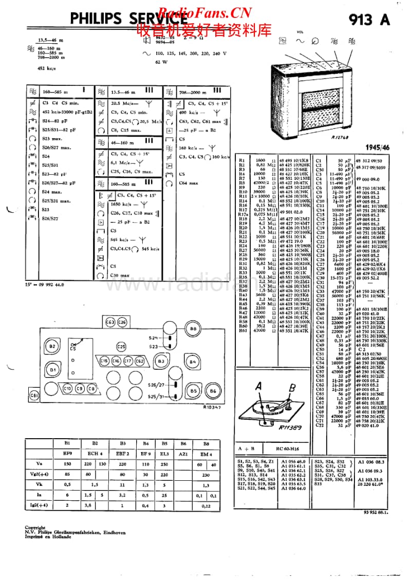 Philips-913-A-Service-Manual电路原理图.pdf_第1页