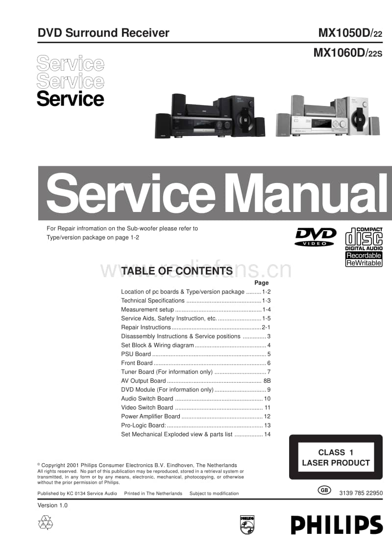 Philips-MX-1060-D-Service-Manual电路原理图.pdf_第1页