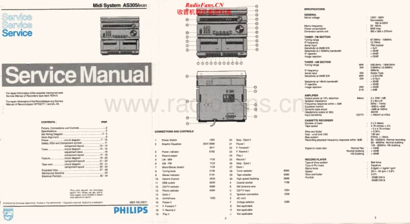 Philips-AS-305-Service-Manual电路原理图.pdf_第1页