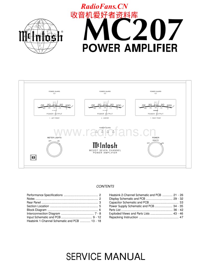 McIntosh-MC-207-Service-Manual电路原理图.pdf_第1页