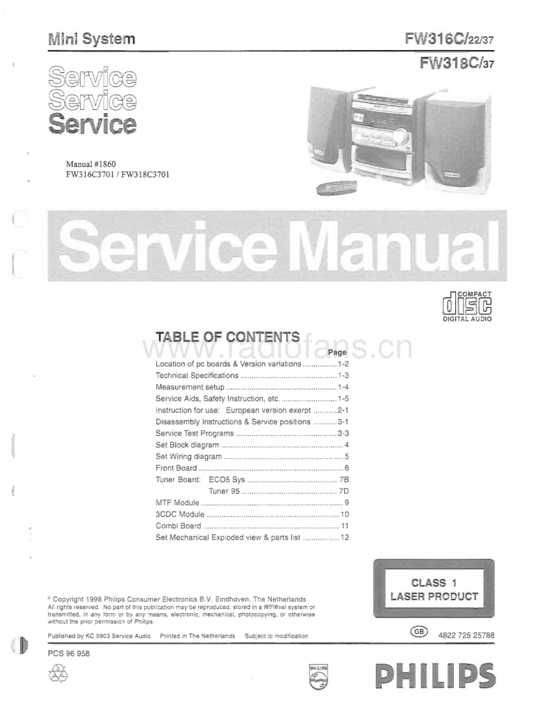 Philips-FW-318-C-Service-Manual电路原理图.pdf_第1页