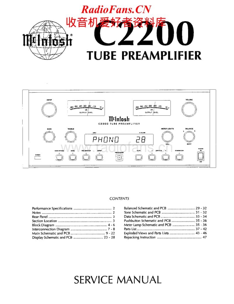 McIntosh-C2200-Service-Manual电路原理图.pdf_第1页