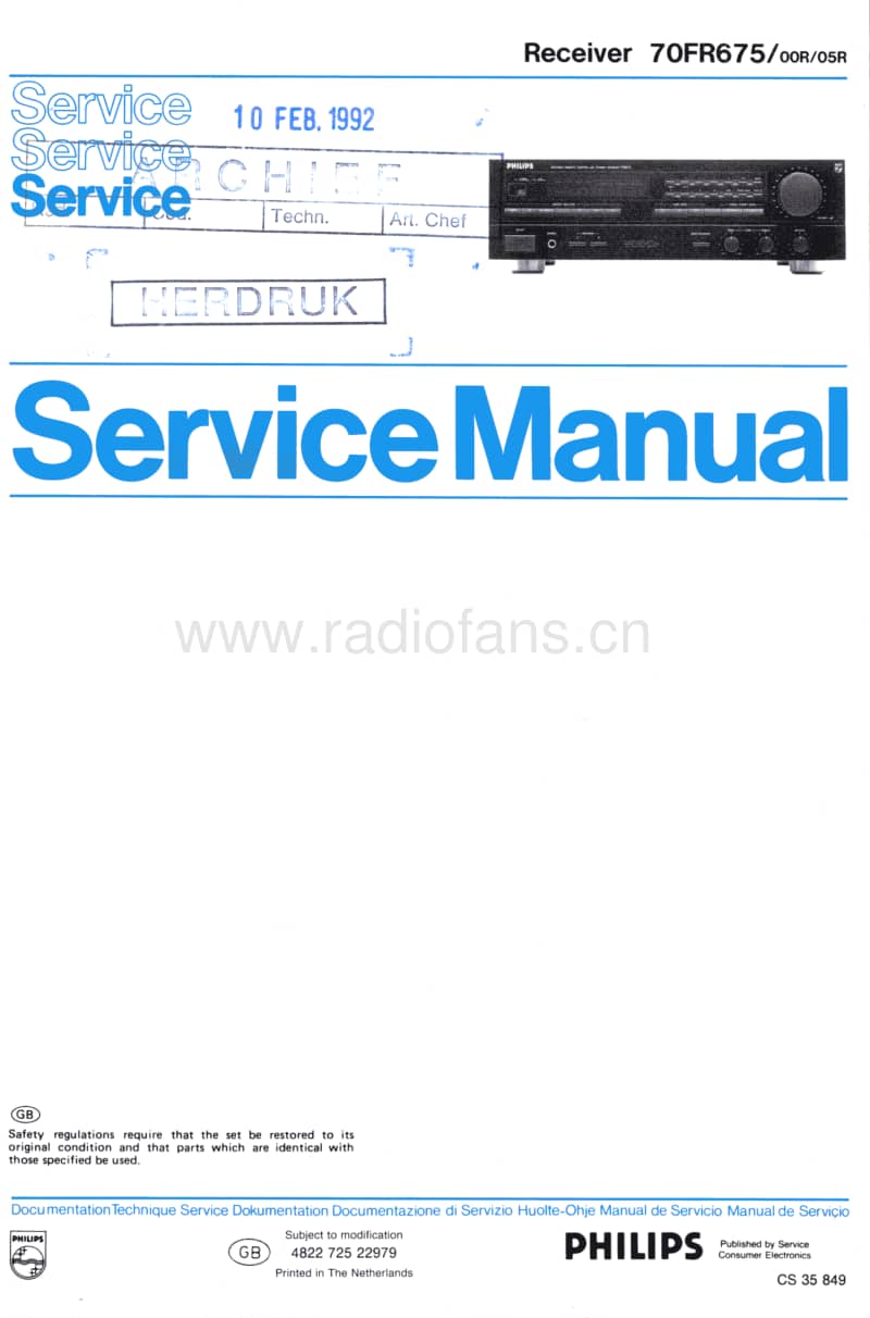 Philips-FR-675-Service-Manual电路原理图.pdf_第1页