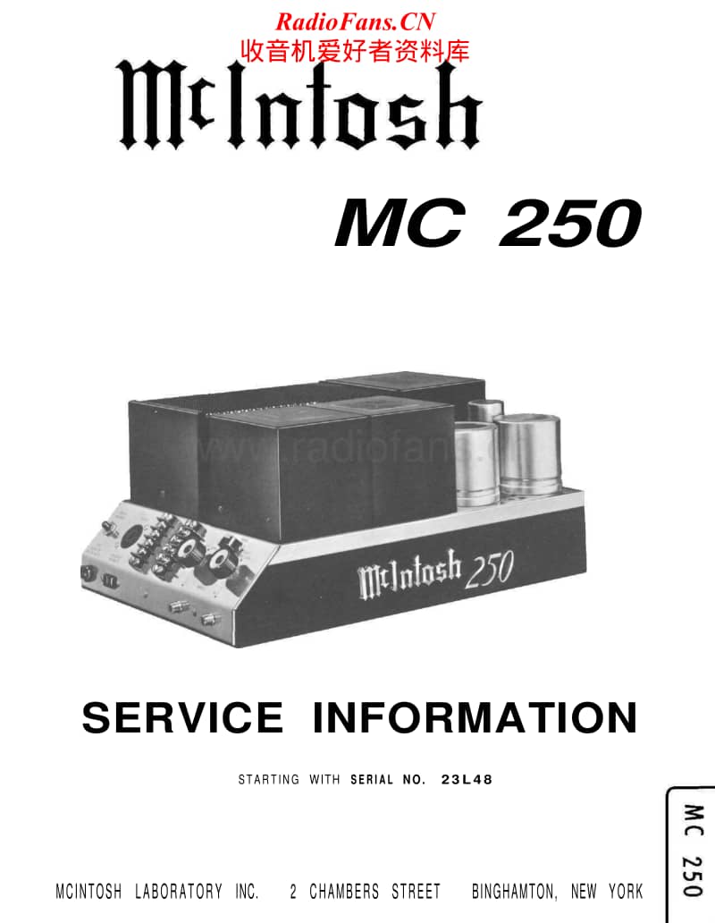 McIntosh-MC-250-Service-Manual电路原理图.pdf_第1页