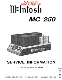 McIntosh-MC-250-Service-Manual电路原理图.pdf