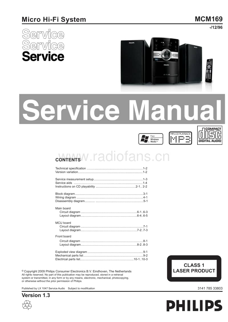 Philips-MCM-169-Service-Manual电路原理图.pdf_第1页