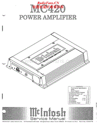 McIntosh-MC-420-Service-Manual电路原理图.pdf