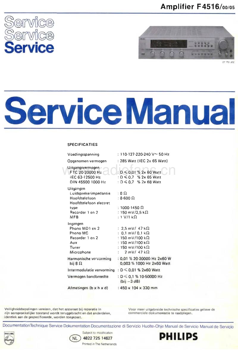 Philips-F-4516-Service-Manual电路原理图.pdf_第1页