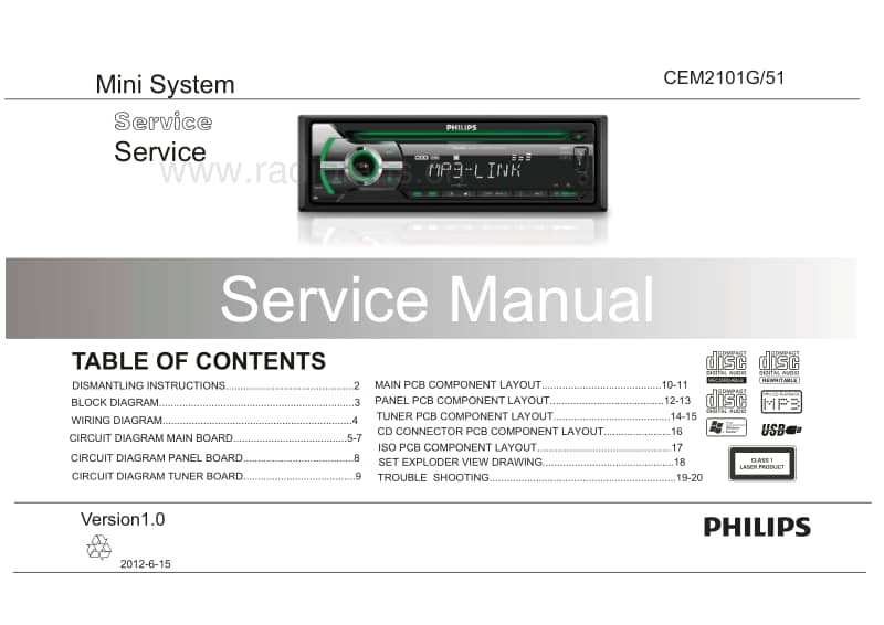 Philips-CEM-2101-G-Service-Manual电路原理图.pdf_第1页