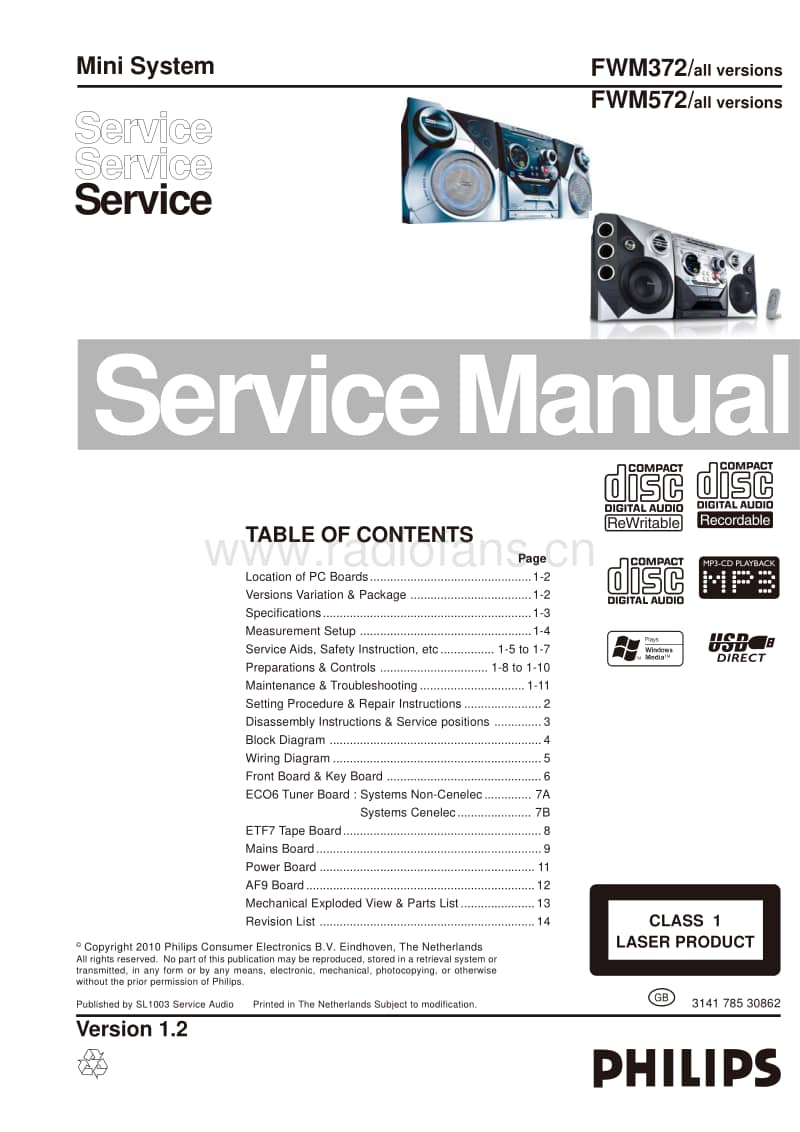 Philips-FWM-372-Service-Manual电路原理图.pdf_第1页