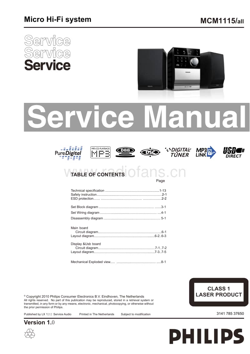 Philips-MCM-1115-Service-Manual电路原理图.pdf_第1页