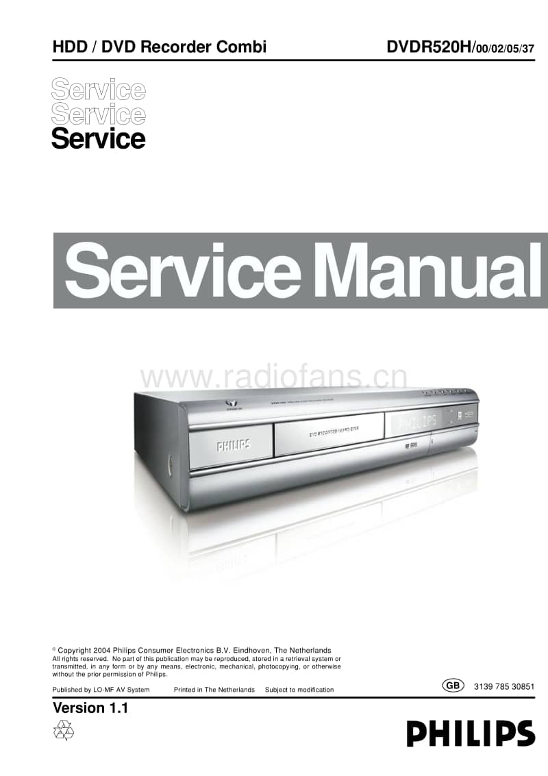 Philips-DVDR-520-H-Service-Manual电路原理图.pdf_第1页