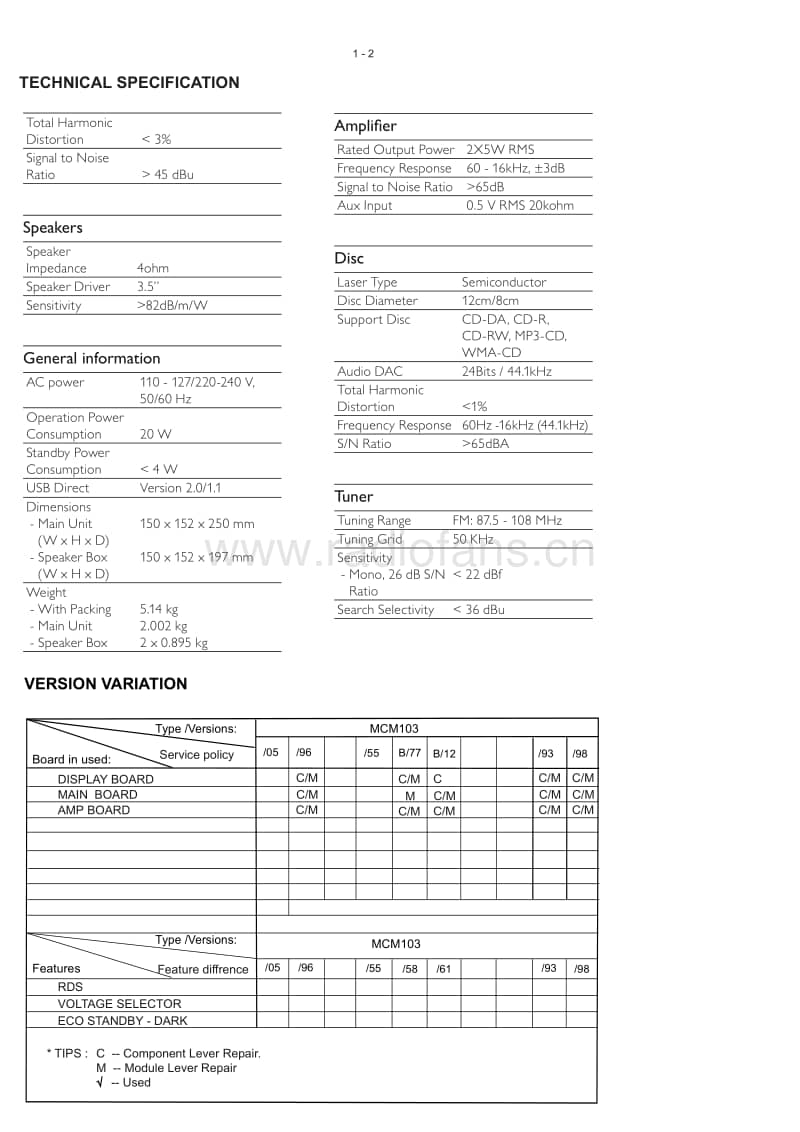 Philips-MCM-103-B-Service-Manual电路原理图.pdf_第2页