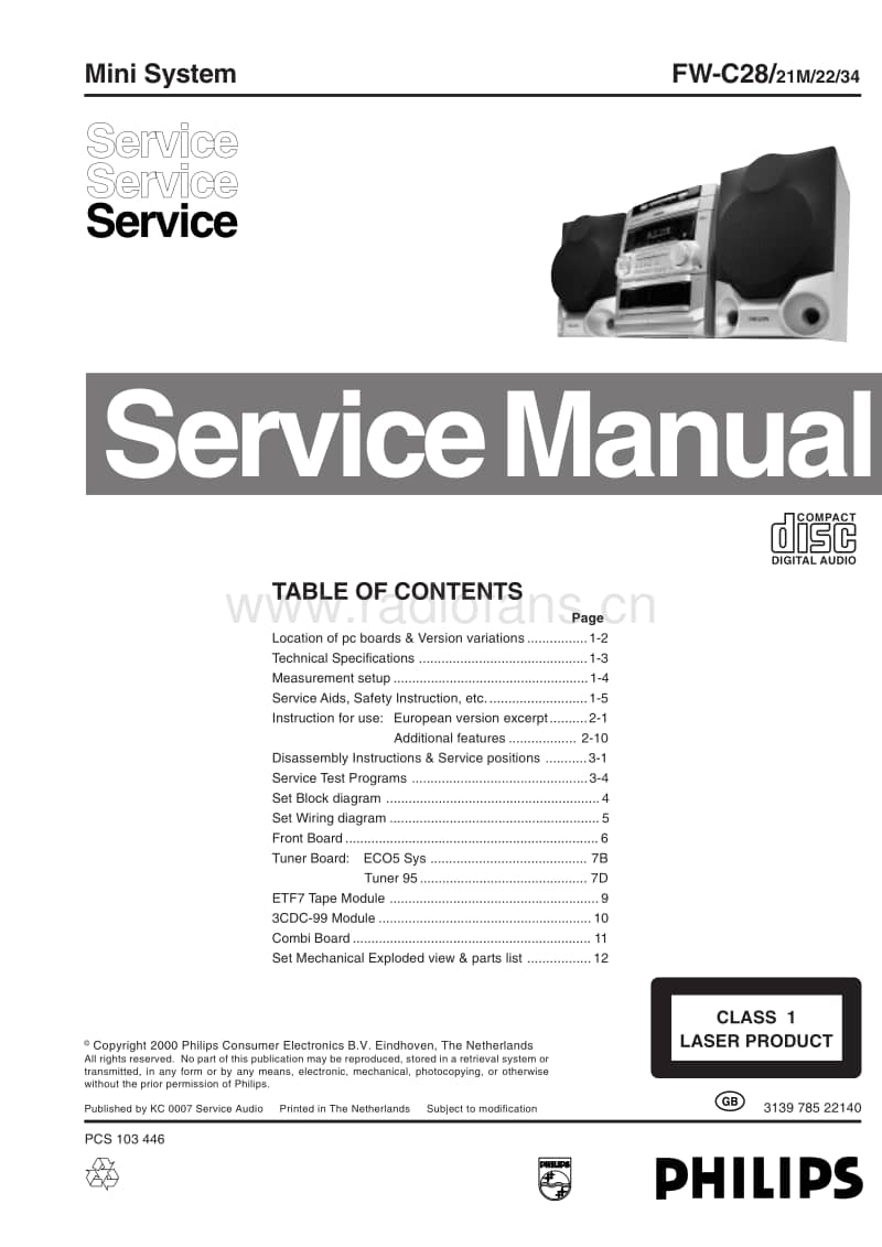 Philips-FWC-28-Service-Manual电路原理图.pdf_第1页