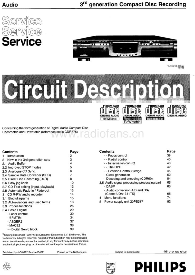 Philips-CDR-3-Service-Manual电路原理图.pdf_第1页