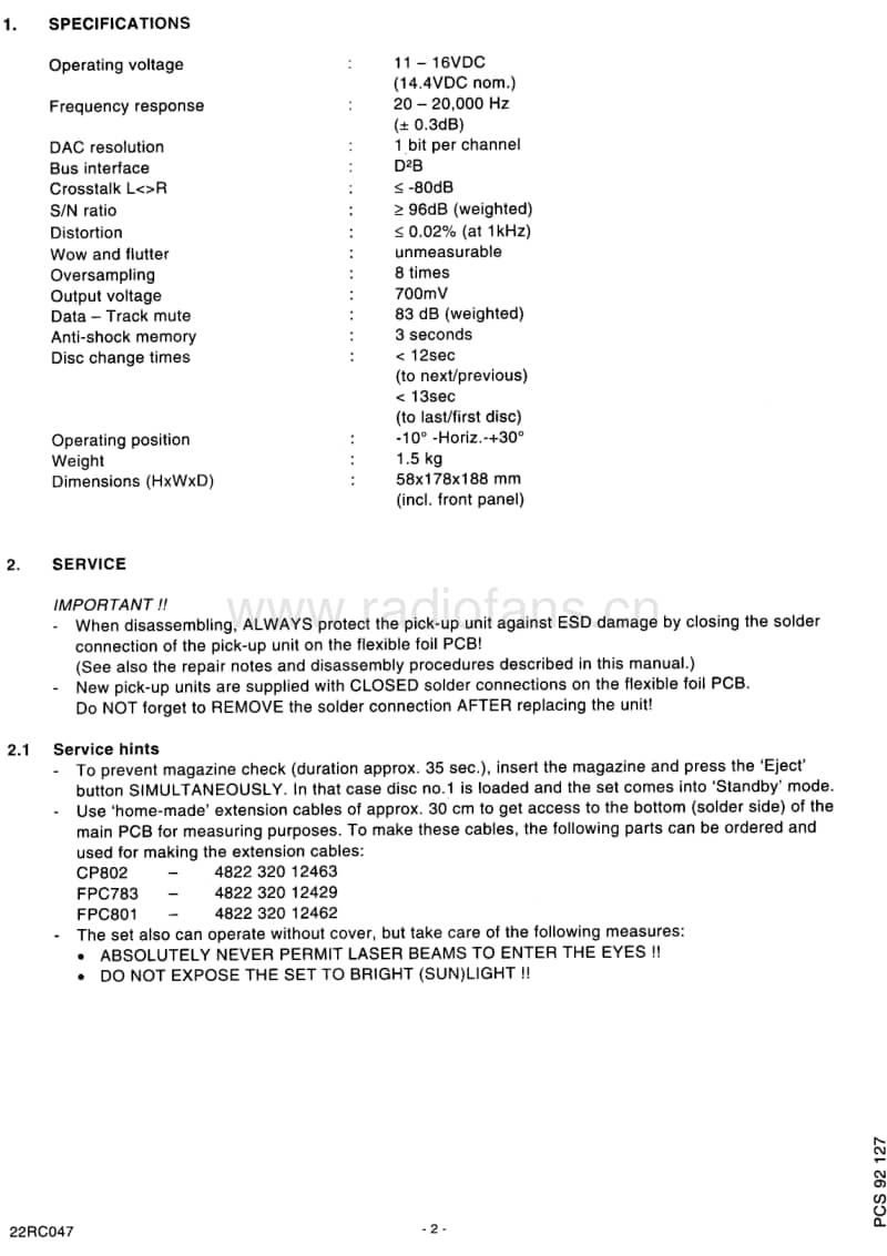 Philips-RC-047-Service-Manual电路原理图.pdf_第2页