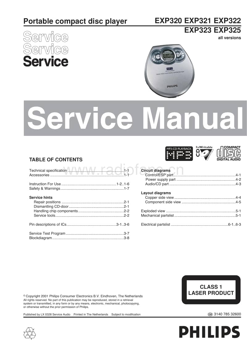 Philips-EXP-320-Service-Manual电路原理图.pdf_第1页