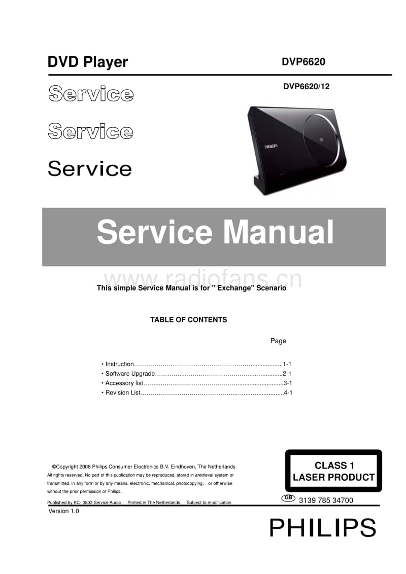 Philips-DVP-6620-Service-Manual电路原理图.pdf_第1页