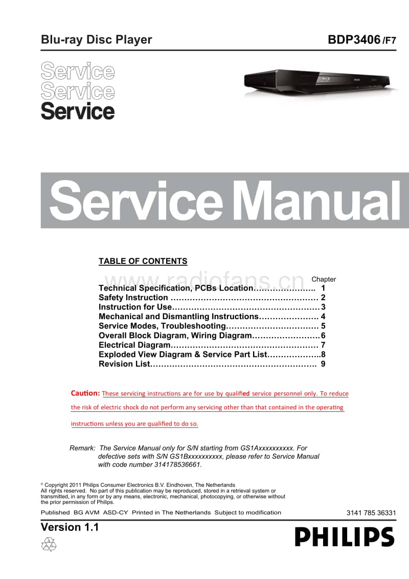 Philips-BDP-3406-Mk1-Service-Manual电路原理图.pdf_第1页