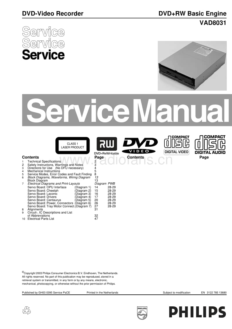 Philips-VAD-8031-Service-Manual电路原理图.pdf_第1页