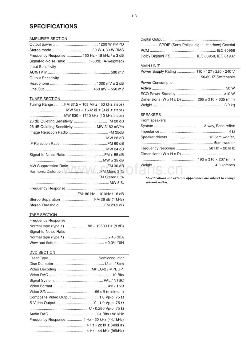 Philips-FWD-182-Service-Manual电路原理图.pdf_第3页