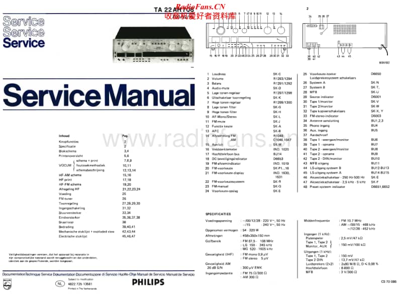 Philips-AH-708-Service-Manual电路原理图.pdf_第1页