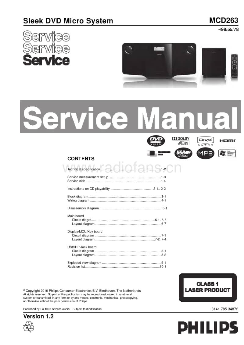 Philips-MCD-263-Service-Manual电路原理图.pdf_第1页