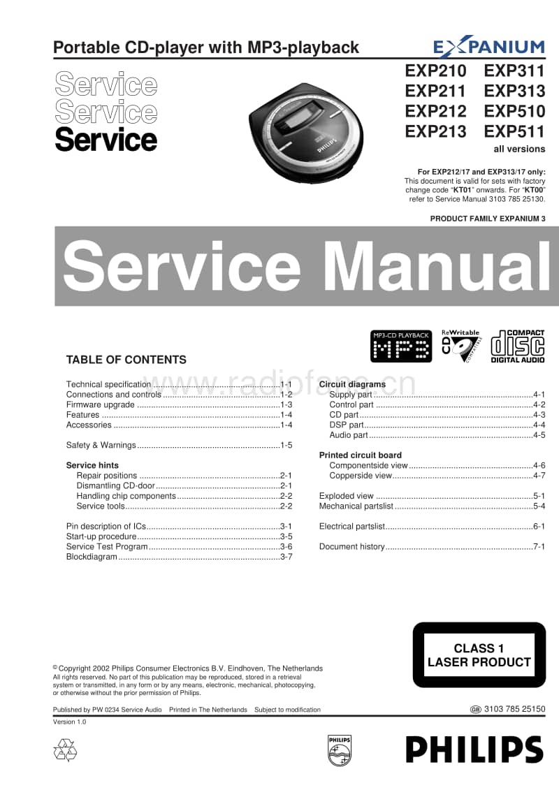 Philips-EXP-212-Service-Manual电路原理图.pdf_第1页