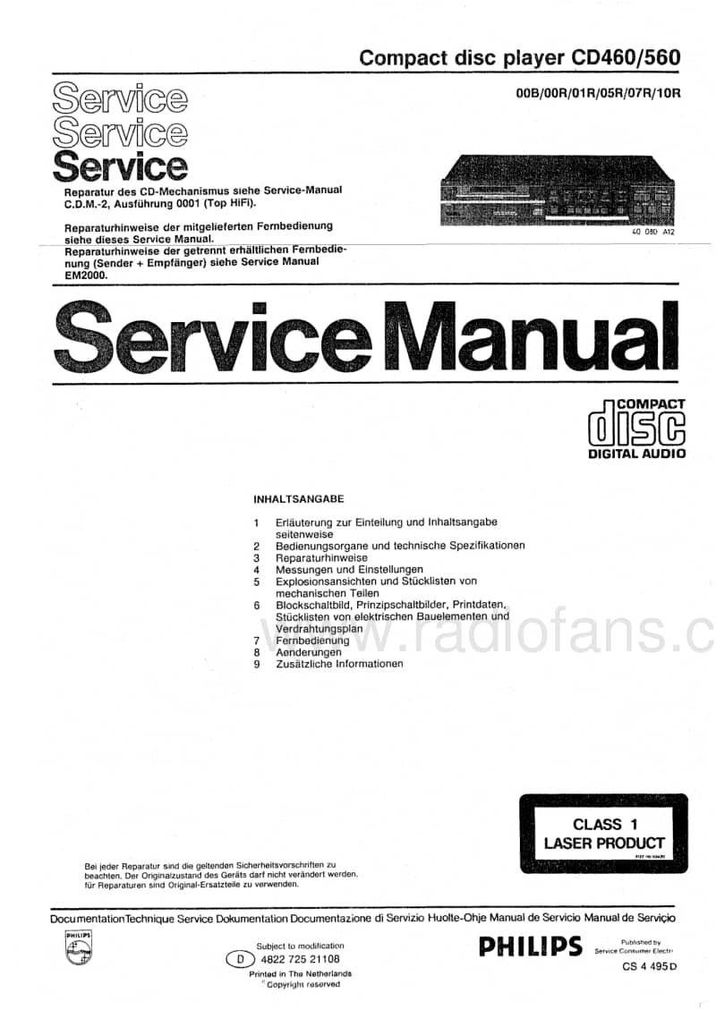 Philips-CD-560-Service-Manual电路原理图.pdf_第1页