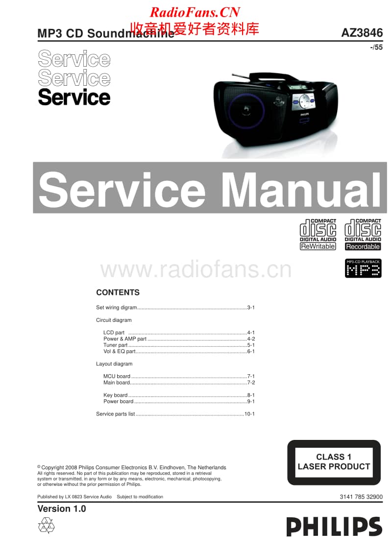 Philips-AZ-3846-Service-Manual电路原理图.pdf_第1页