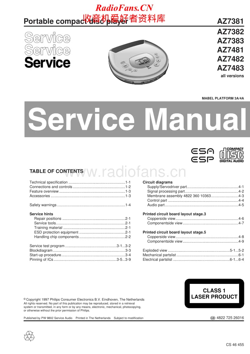 Philips-AZ-7482-Service-Manual电路原理图.pdf_第1页