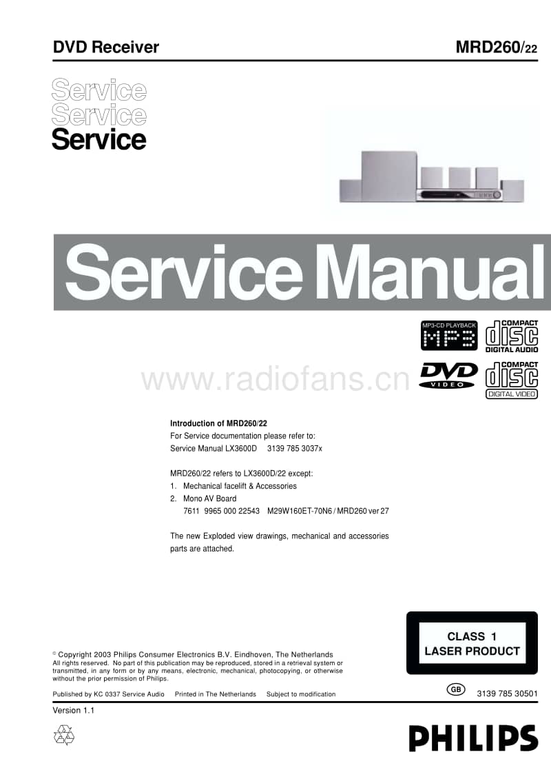 Philips-MRD-260-Service-Manual电路原理图.pdf_第1页