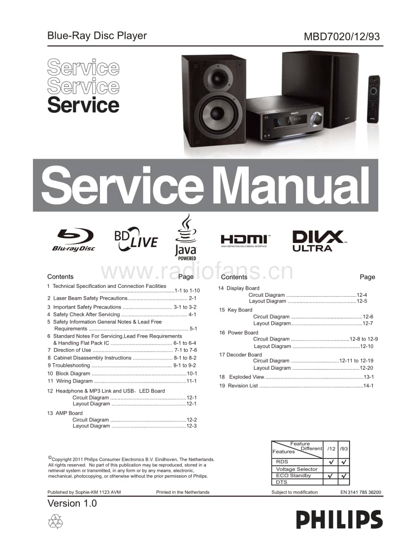 Philips-MBD-7020-Service-Manual电路原理图.pdf_第1页