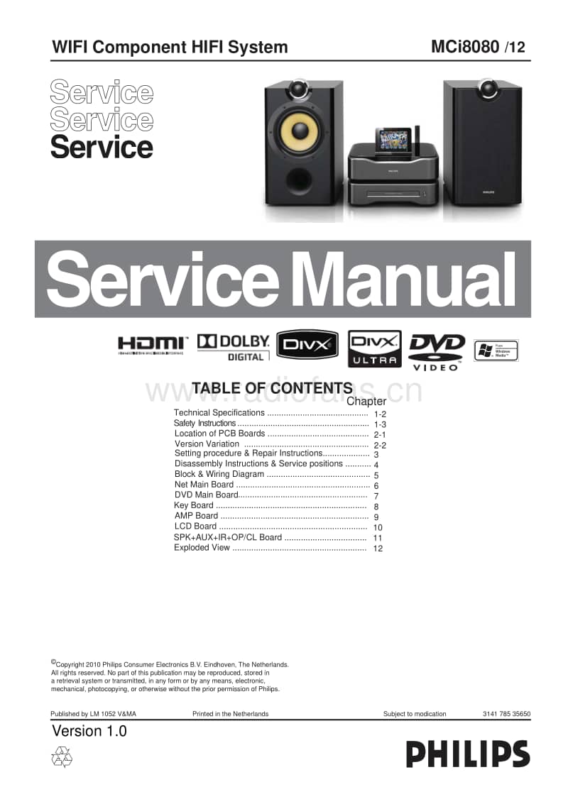 Philips-MCI-8080-Service-Manual电路原理图.pdf_第1页