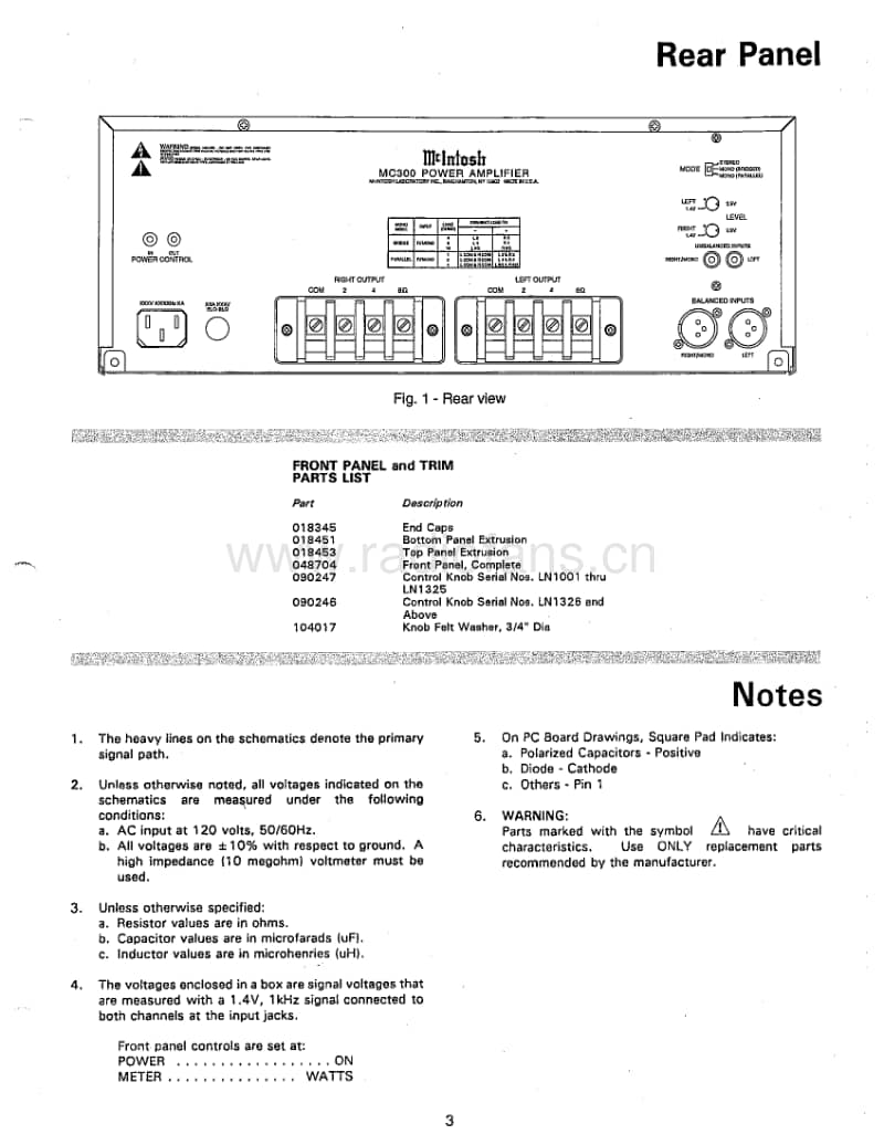 McIntosh-MC-300-Service-Manual电路原理图.pdf_第3页