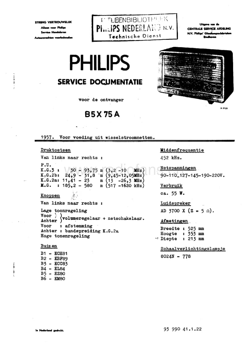 Philips-B-5-X-75-A-Service-Manual电路原理图.pdf_第1页