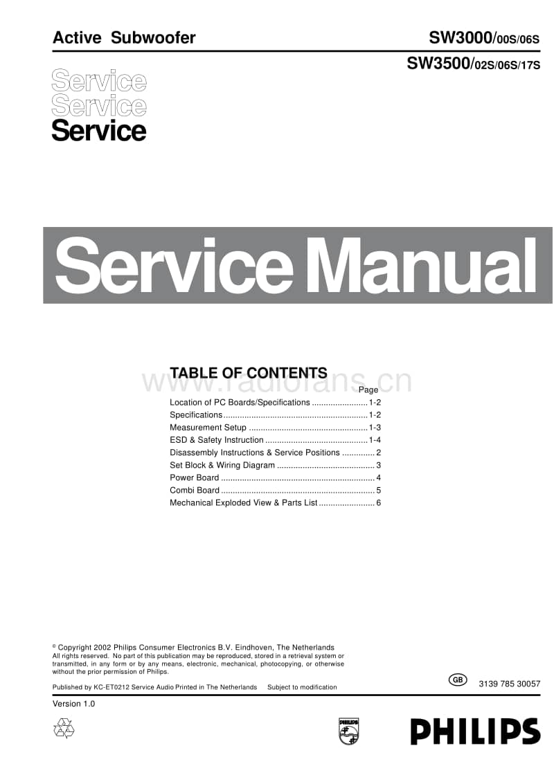 Philips-SW-3500-Service-Manual电路原理图.pdf_第1页