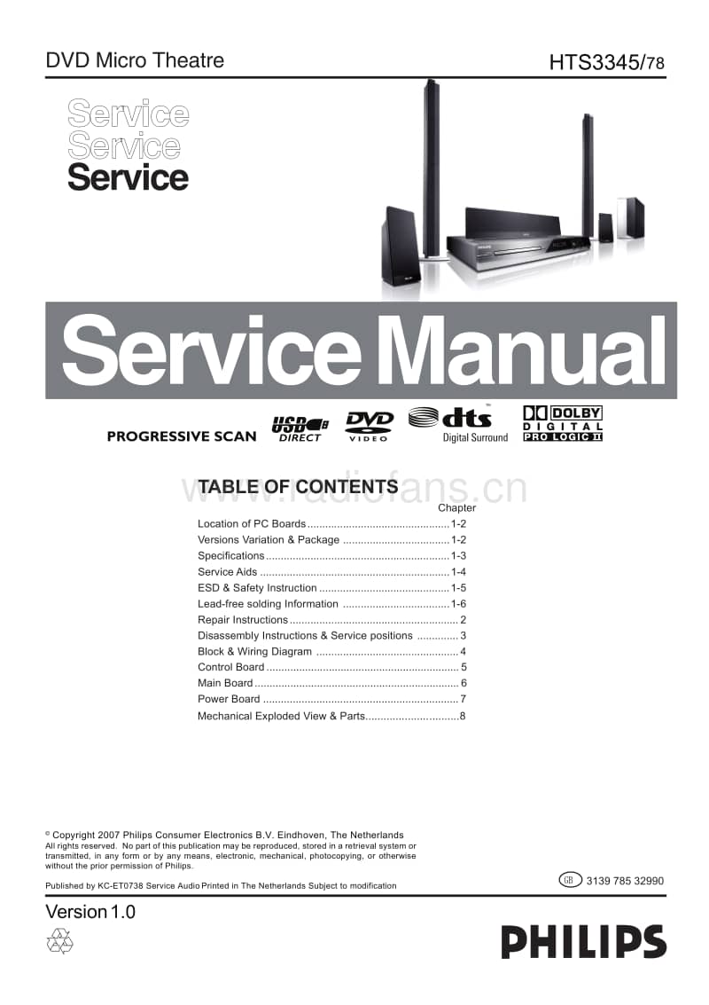 Philips-HTS-3345-Service-Manual电路原理图.pdf_第1页