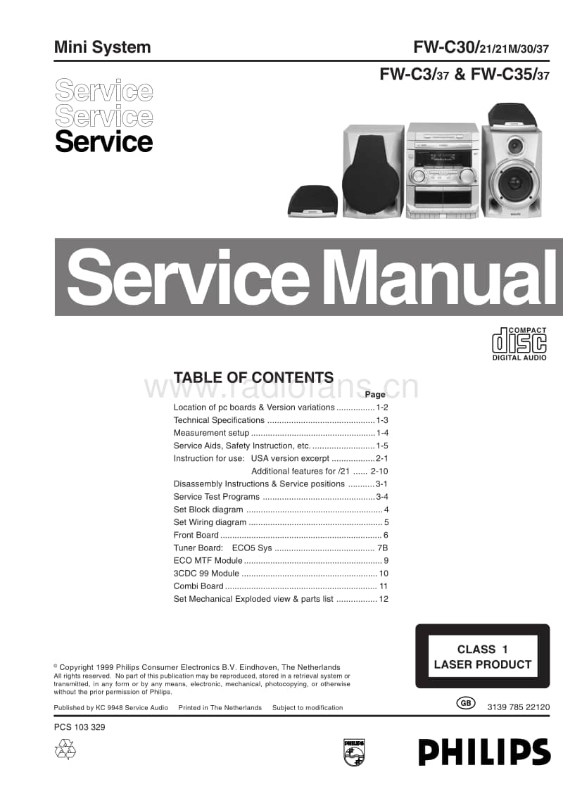 Philips-FWC-3-Service-Manual电路原理图.pdf_第1页