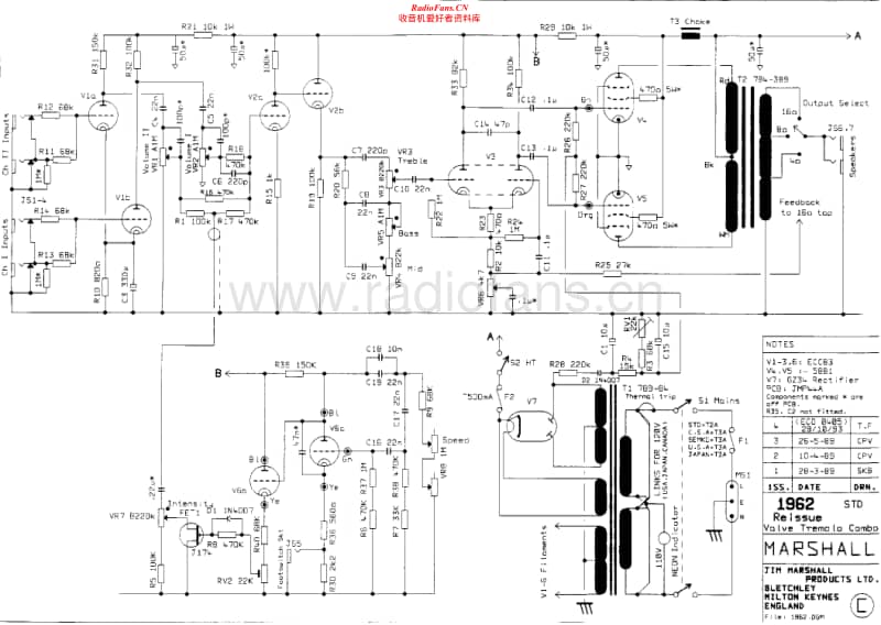 Marshall-1962-Bluesbreaker-Reissue-Schematic电路原理图.pdf_第2页