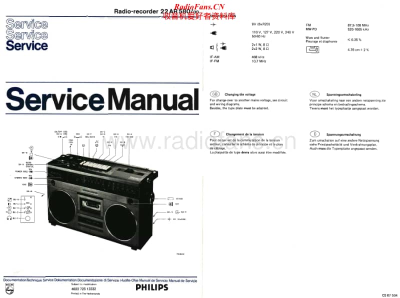 Philips-22-AR-580-Service-Manual电路原理图.pdf_第1页