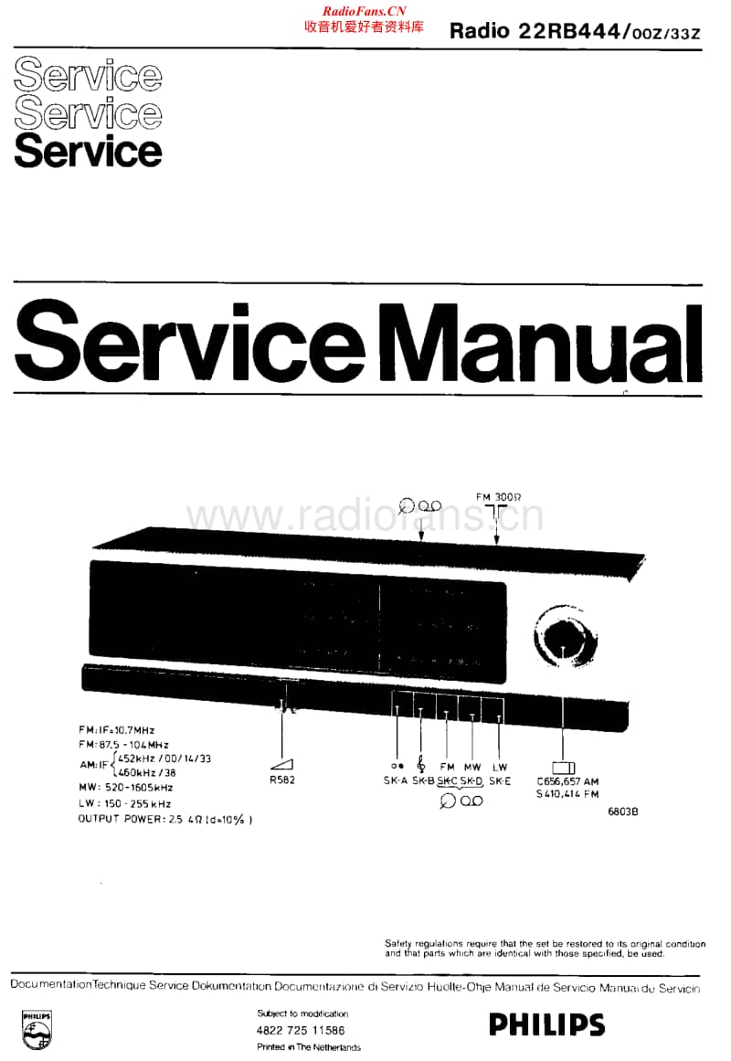 Philips-22-RB-444-Service-Manual电路原理图.pdf_第1页