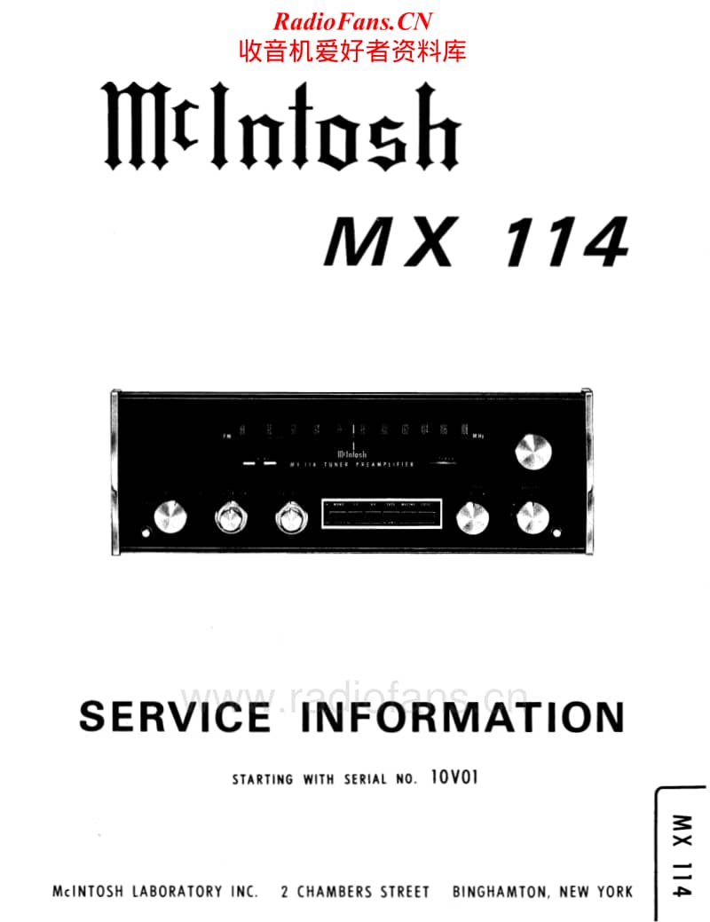 McIntosh-MX-114-Service-Manual电路原理图.pdf_第1页