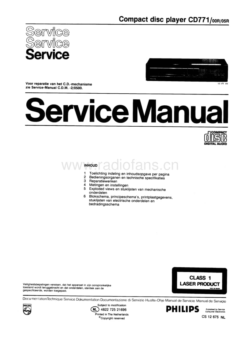 Philips-CD-771-Service-Manual电路原理图.pdf_第1页