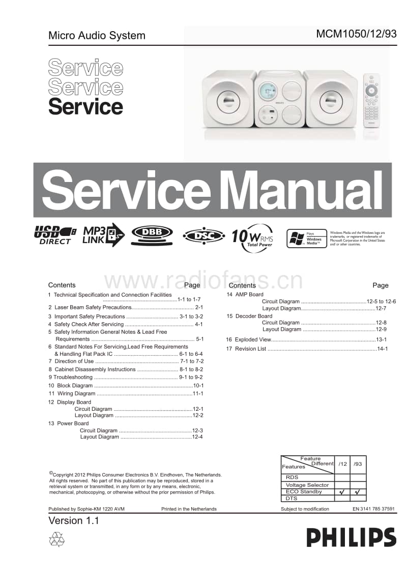 Philips-MCM-1050-Service-Manual电路原理图.pdf_第1页