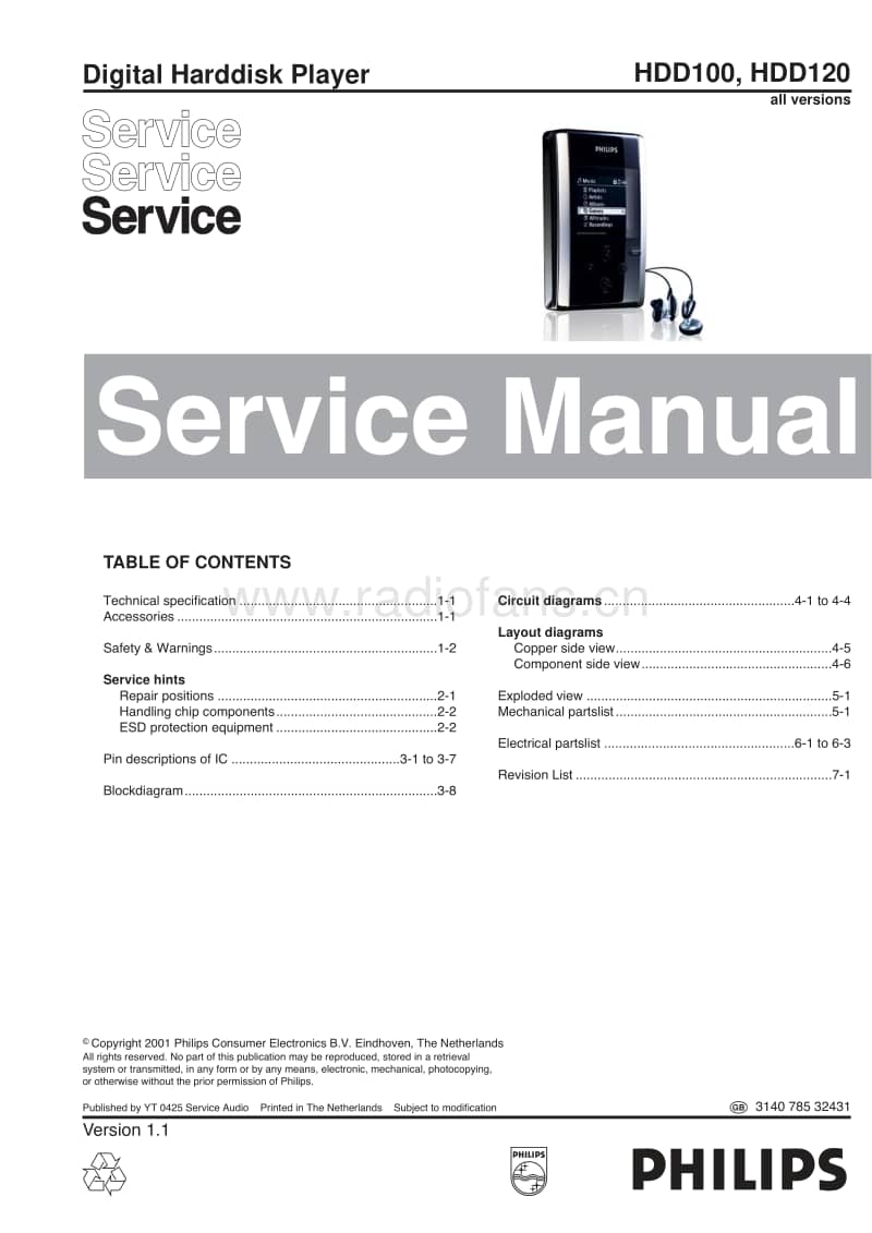 Philips-HDD-120-Service-Manual电路原理图.pdf_第1页