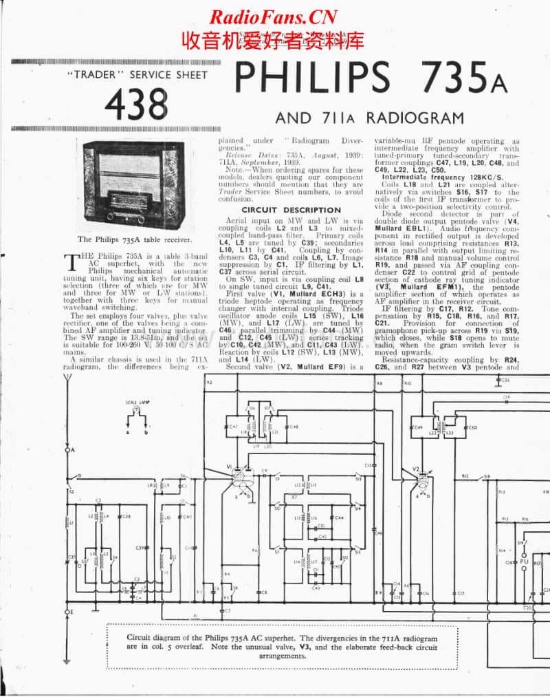 Philips-711-A-Service-Manual电路原理图.pdf_第1页