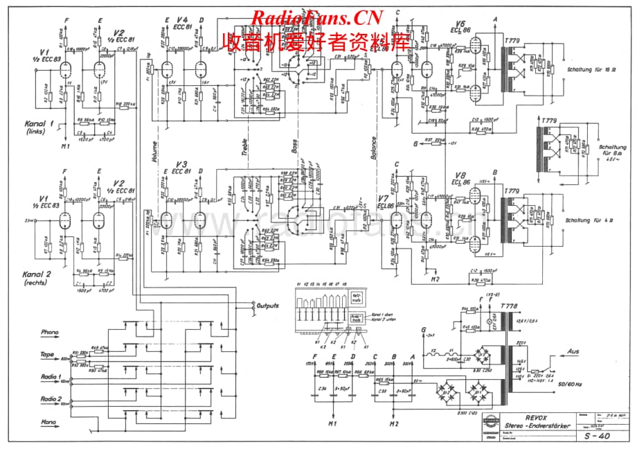 Revox-Model-40-1961-Schematic电路原理图.pdf_第1页